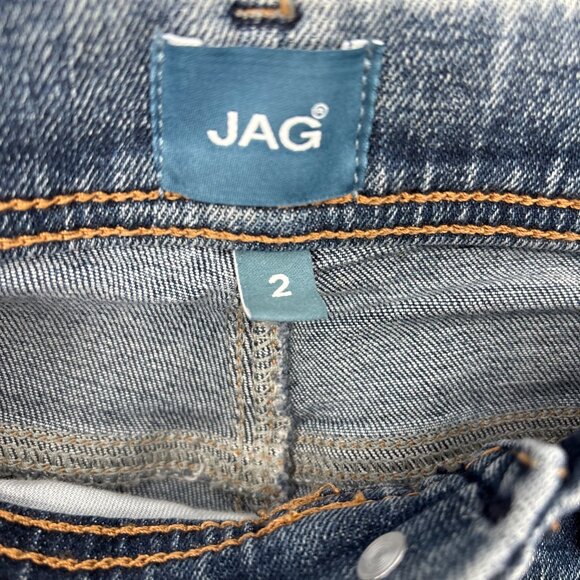 Jag Women's Ava Mid Rise Ankle Relaxed Wide Leg Jeans Skyfall Blue Size 2 NWT - Picture 5 of 7